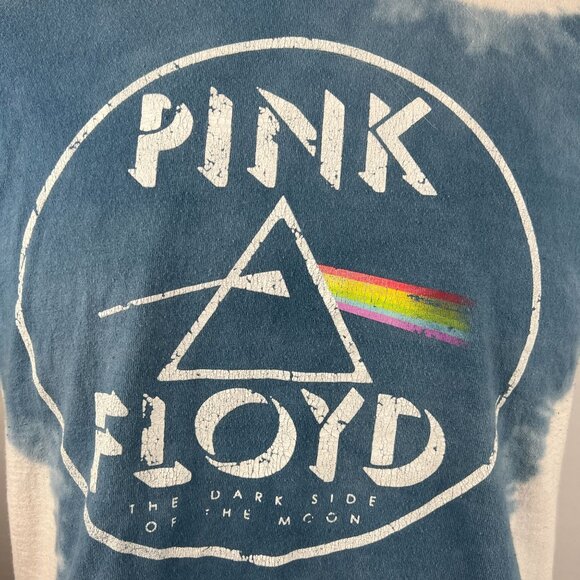 Pink Floyd Dark Side Of The Moon Crop Top Tie-Dye T-Shirt - Picture 3 of 4
